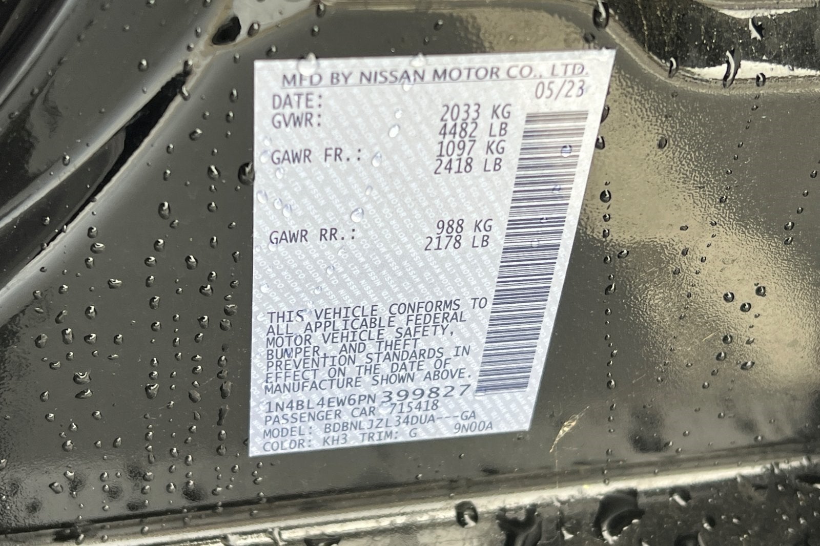 2023 Nissan Altima 2.5 SL