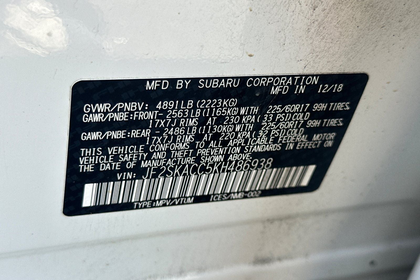 2019 Subaru Forester Base