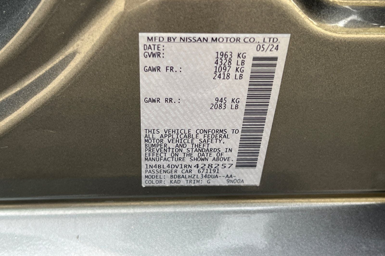 2024 Nissan Altima 2.5 SV