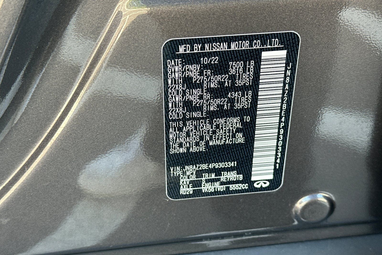 2023 INFINITI QX80 Sensory